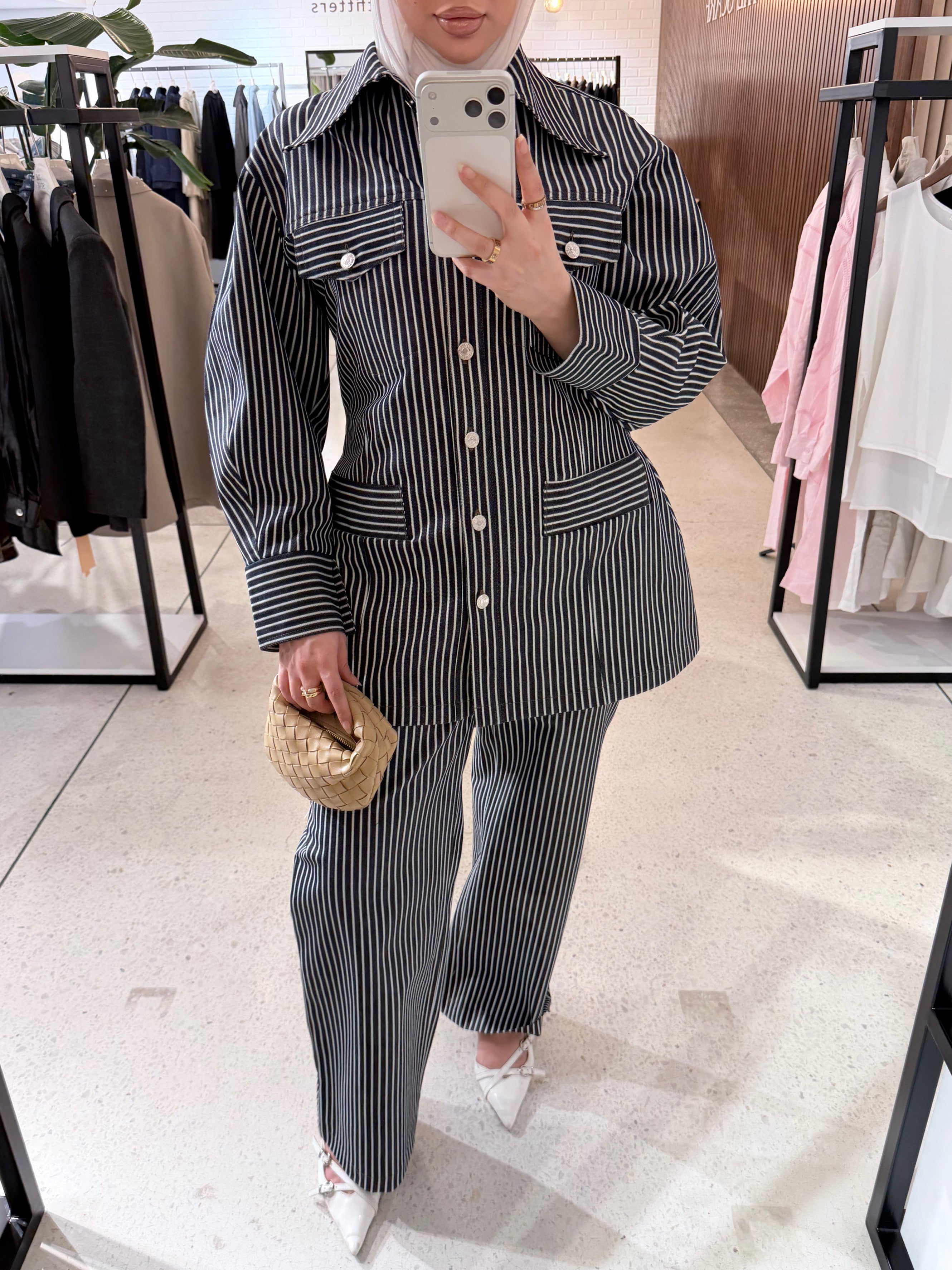 Pinstriped  Jeans
