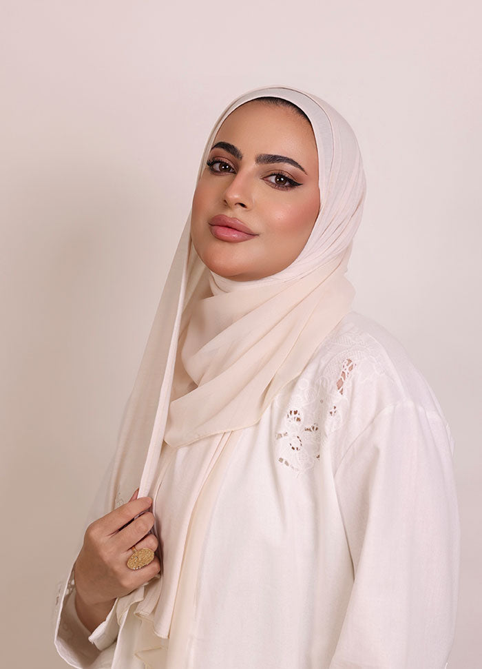 Half Normal Cotton Half Chiffon حجاب نص قطن وسط نص شيفون