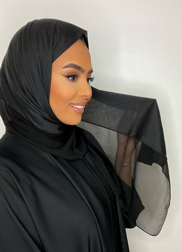 Half Shash Turki Half Chiffon حجاب نص شاش تركي نص شيفون