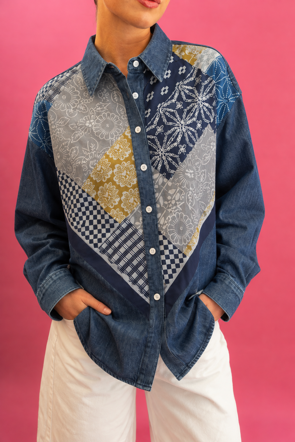 Mosaic Denim Shirt