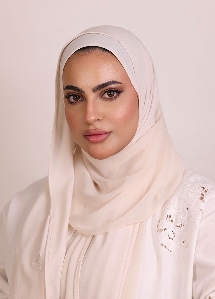 Half Normal Cotton Half Chiffon حجاب نص قطن وسط نص شيفون