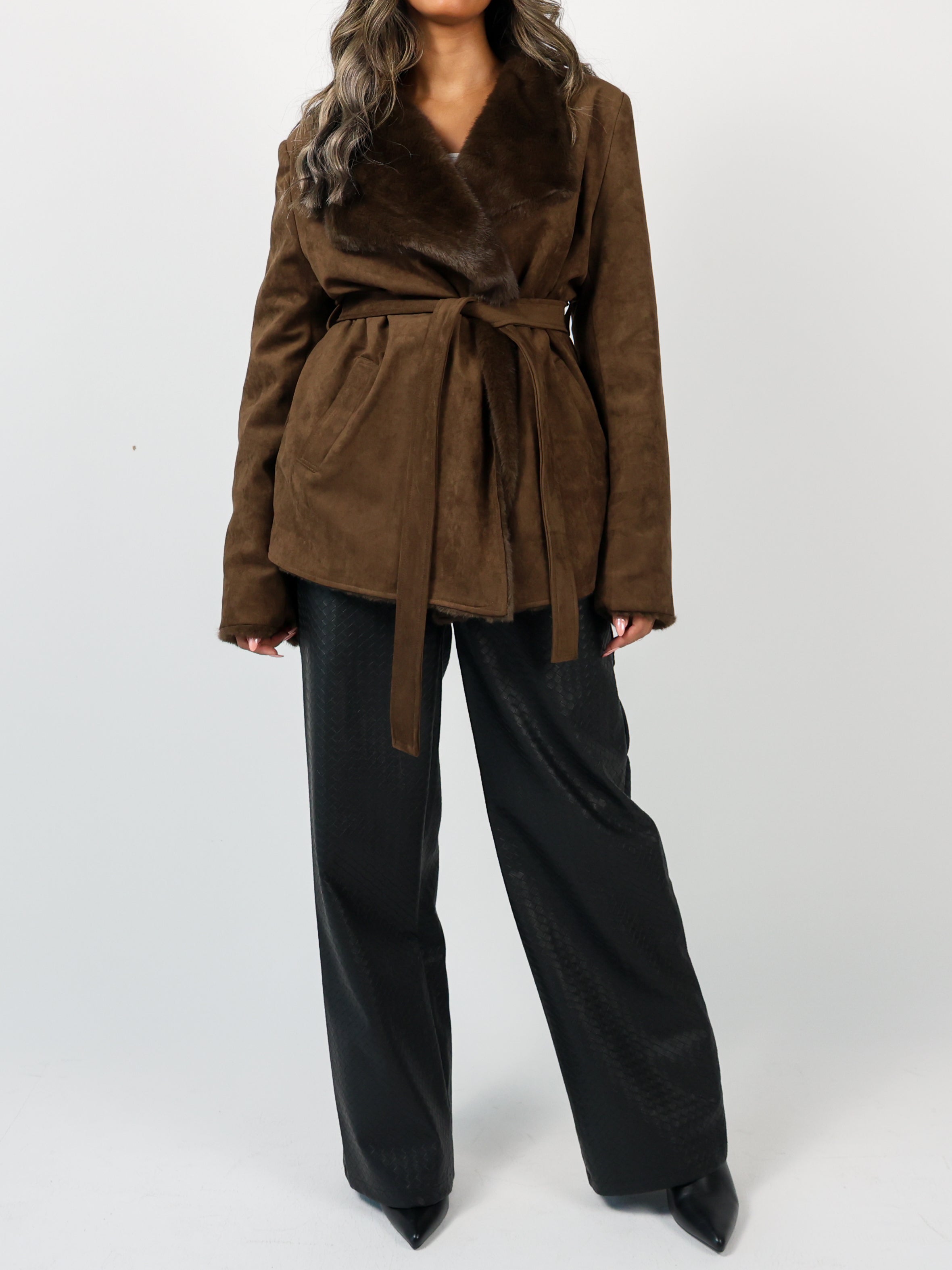Sheepskin Fur Coat معطف شمواه مع فرو