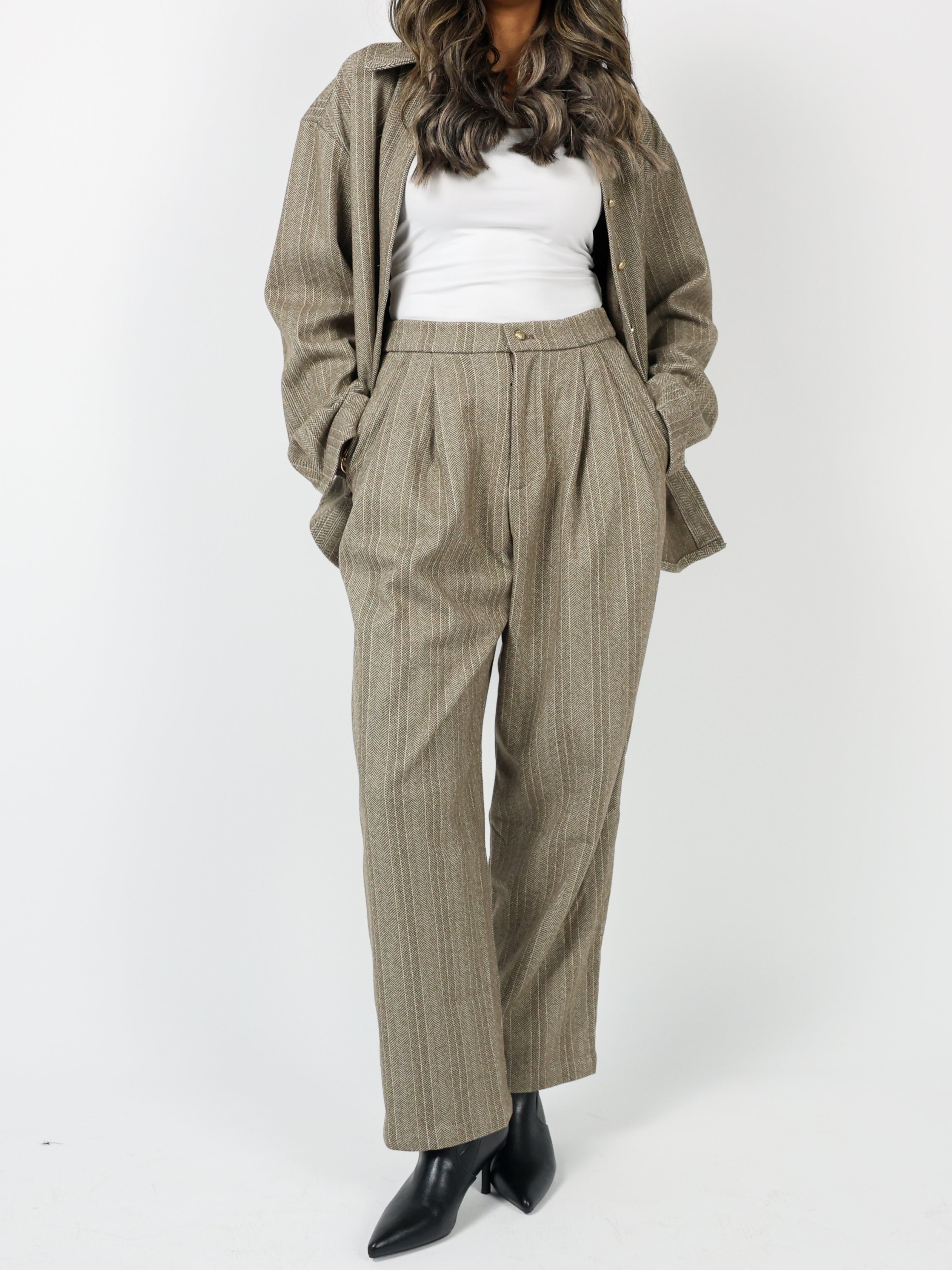 Striped Wool-blend Set