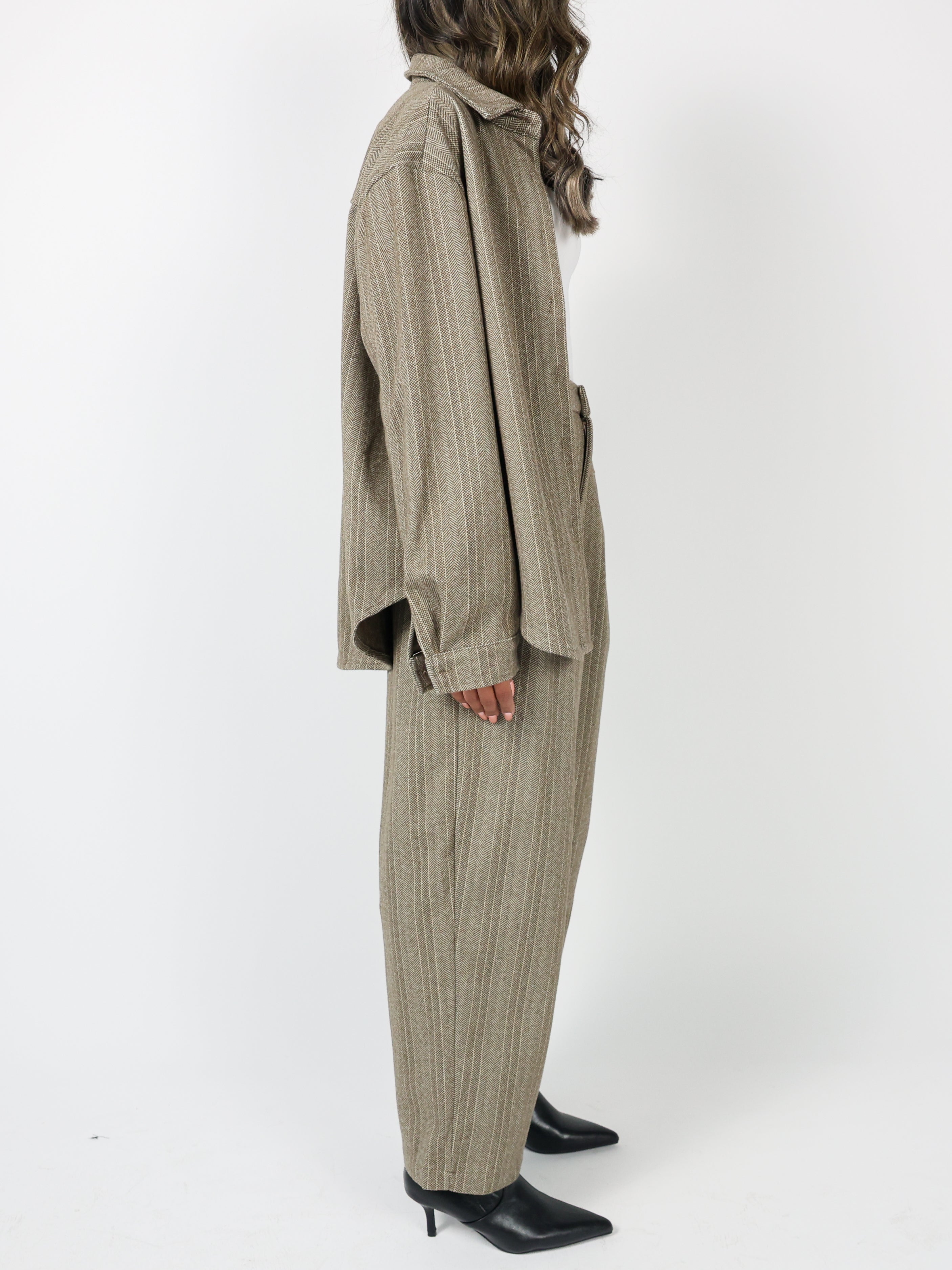 Striped Wool-blend Set