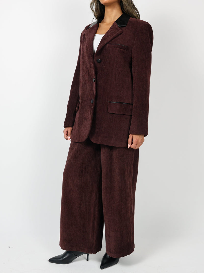 Corduroy Blazer Set 1005990  بدلة بليزر شمواة