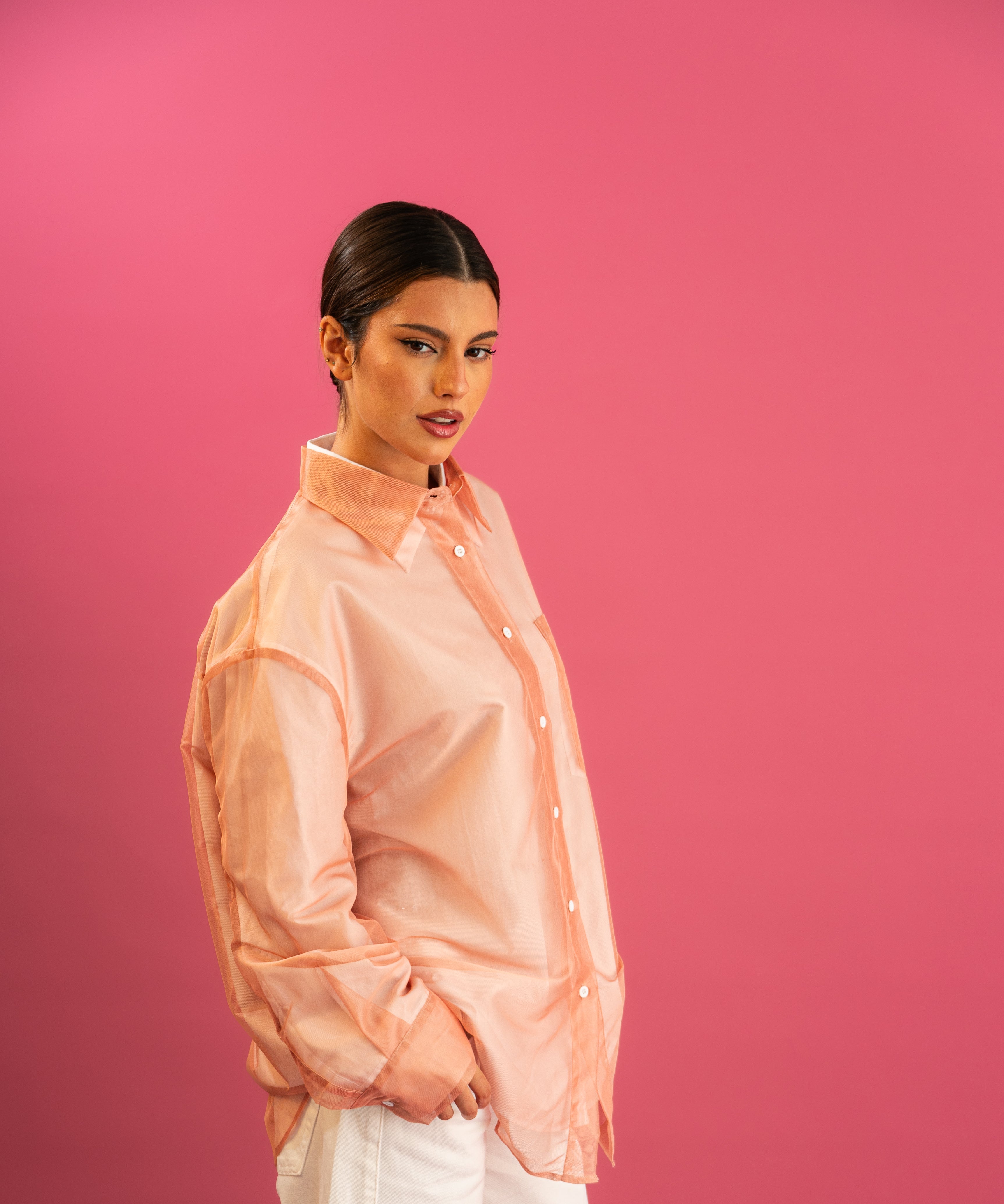 Blush Aura Oversized Shirt