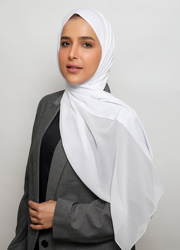 Half Normal Cotton Half Chiffon حجاب نص قطن وسط نص شيفون