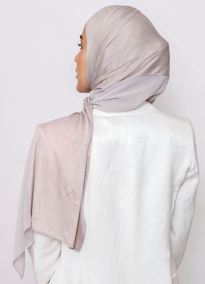 Half Double Stretch Half Chiffon حجاب نص دبل ستريج نص شيفون