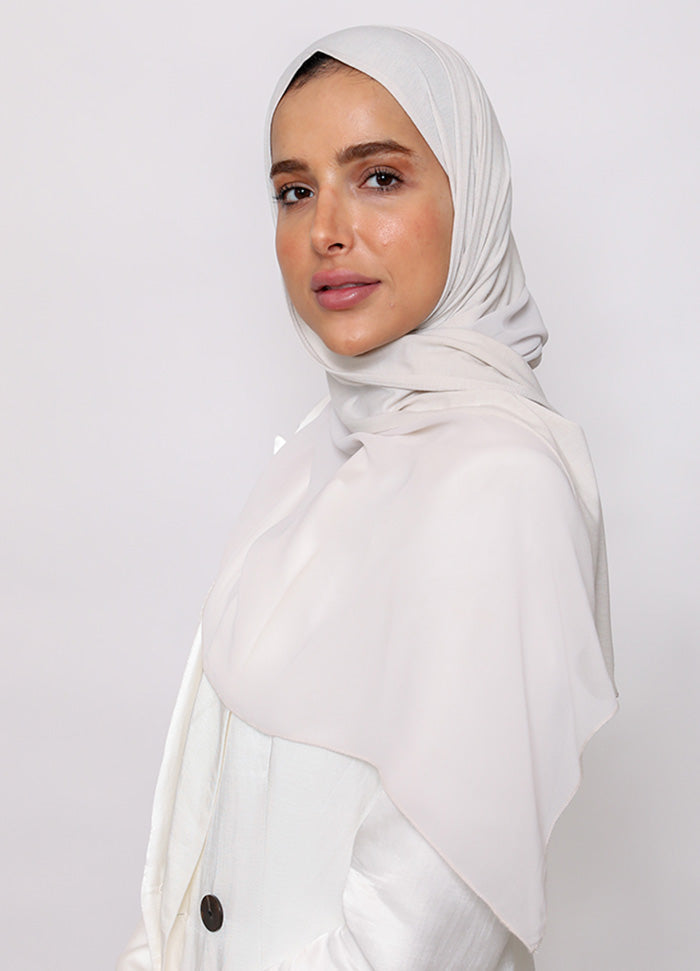 Half Normal Cotton Half Chiffon حجاب نص قطن وسط نص شيفون