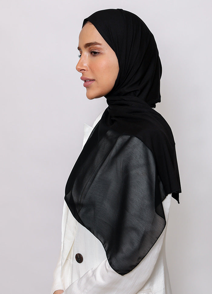 Half Normal Cotton Half Chiffon حجاب نص قطن وسط نص شيفون