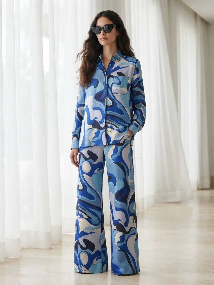 Swirl Satin Co-ord