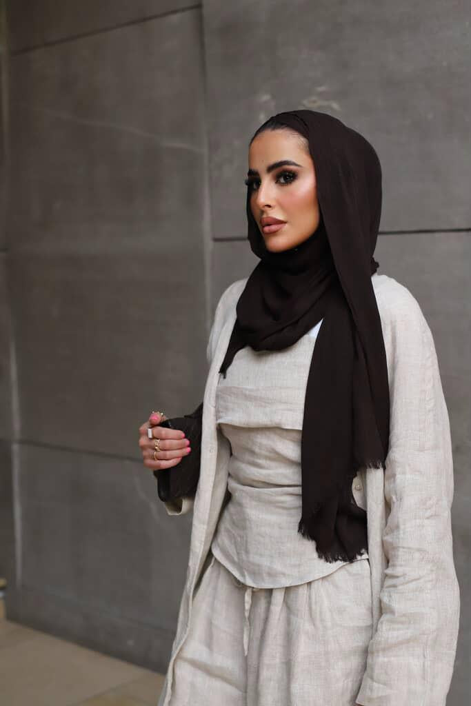 Short Thin Kresha حجاب كريشة خفيف سادة