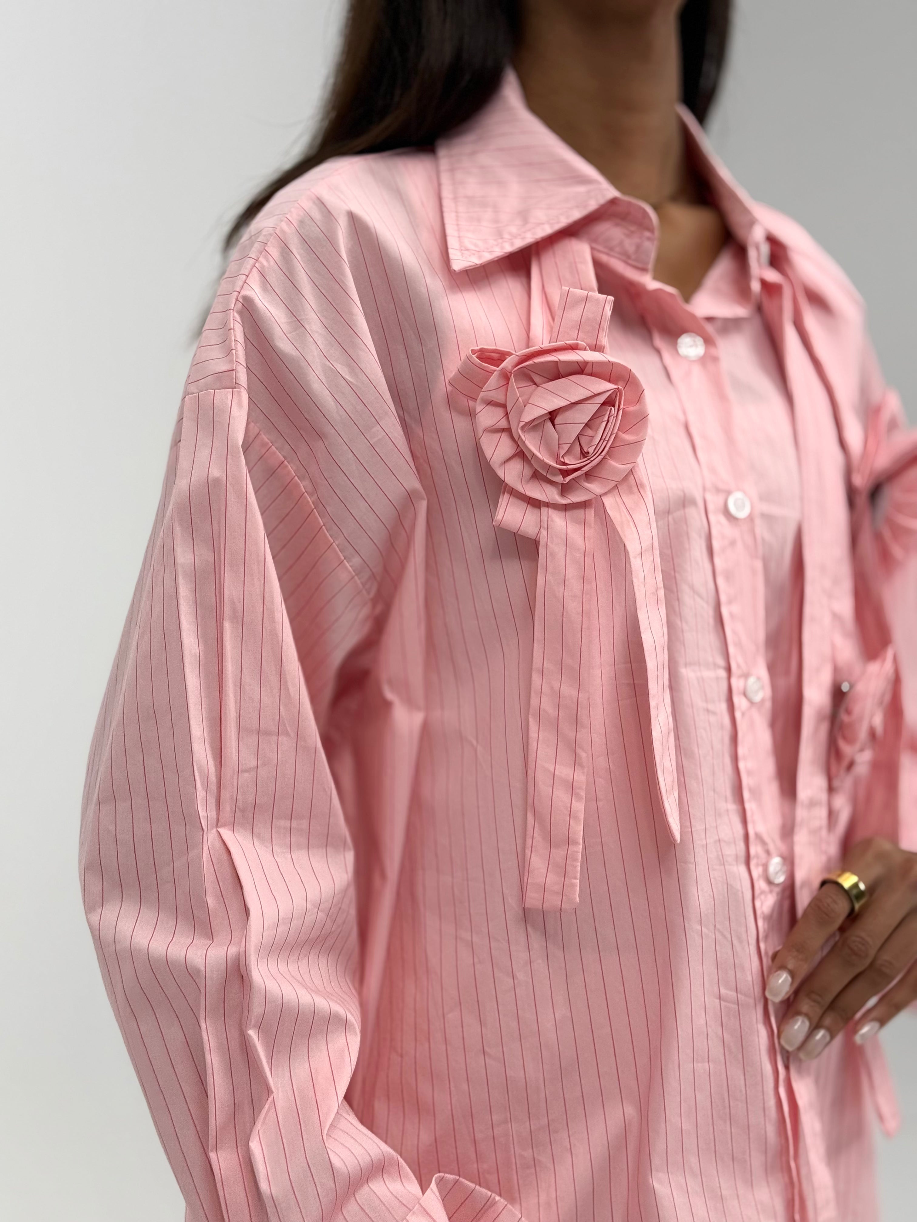 Pinstriped Shirt-Pink