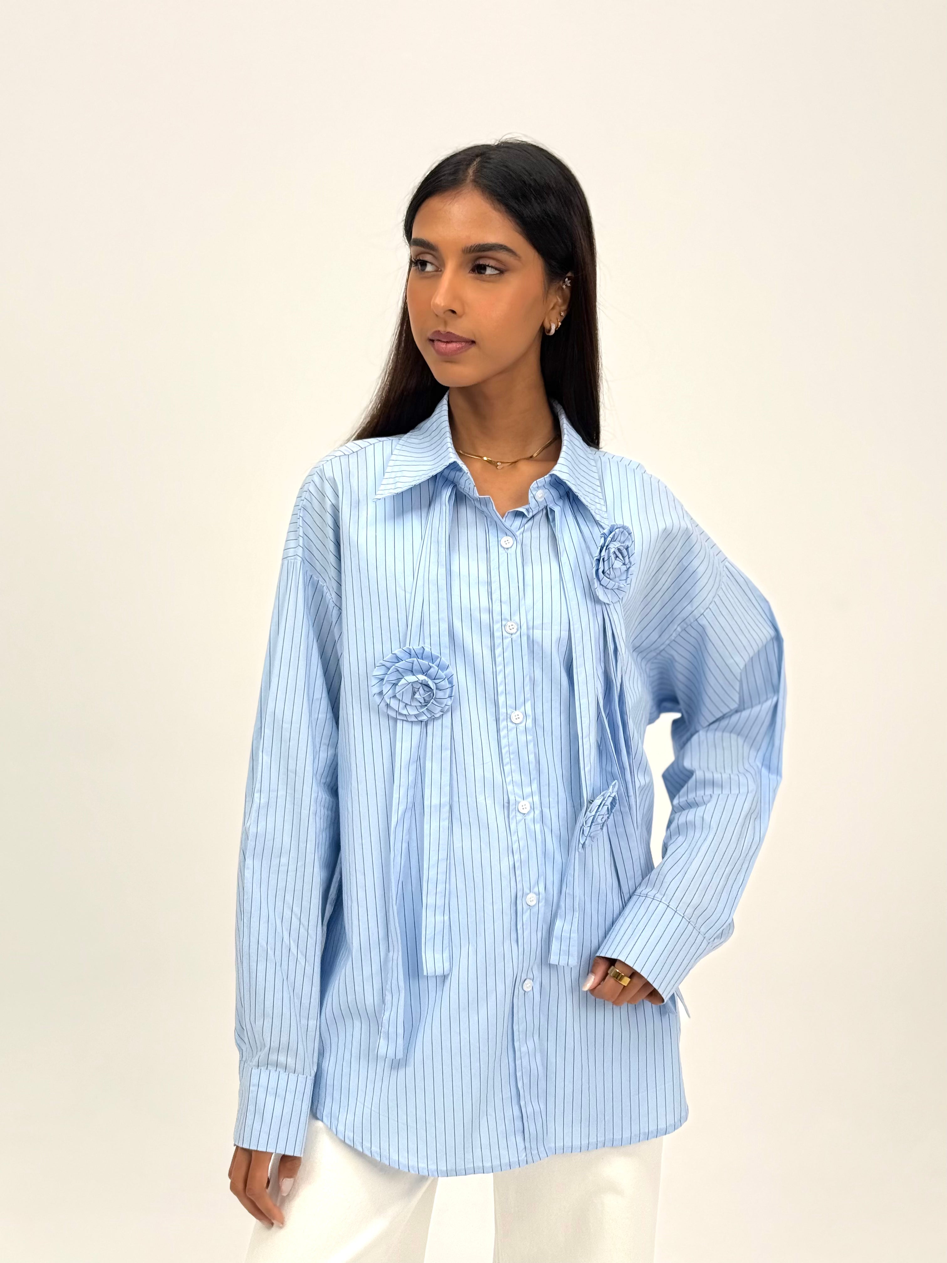 Pnstriped Shirt-Blue