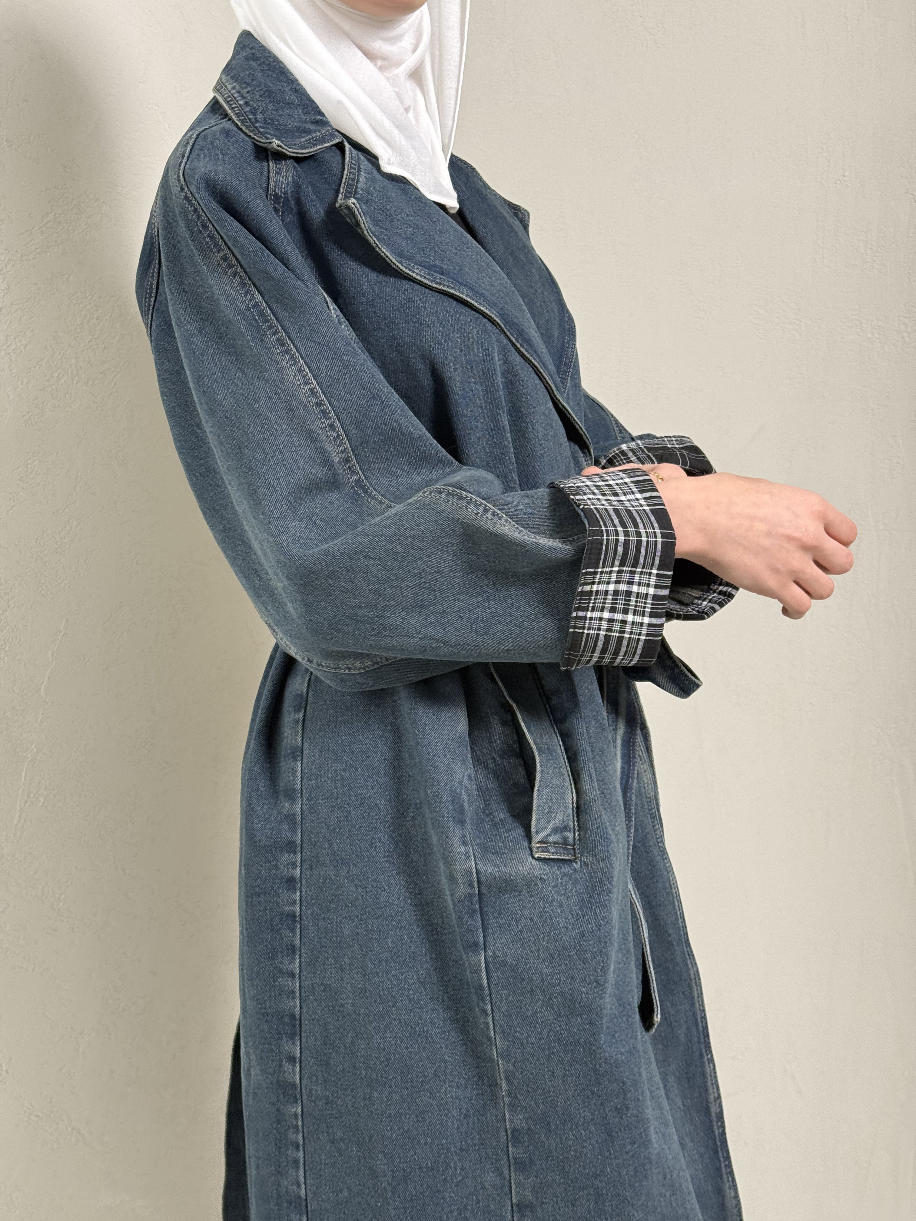 Blue Jeans jacket  جاكت جينز طويل