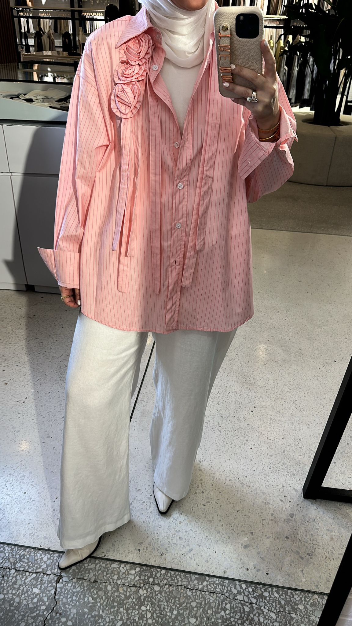 Pinstriped Shirt-Pink