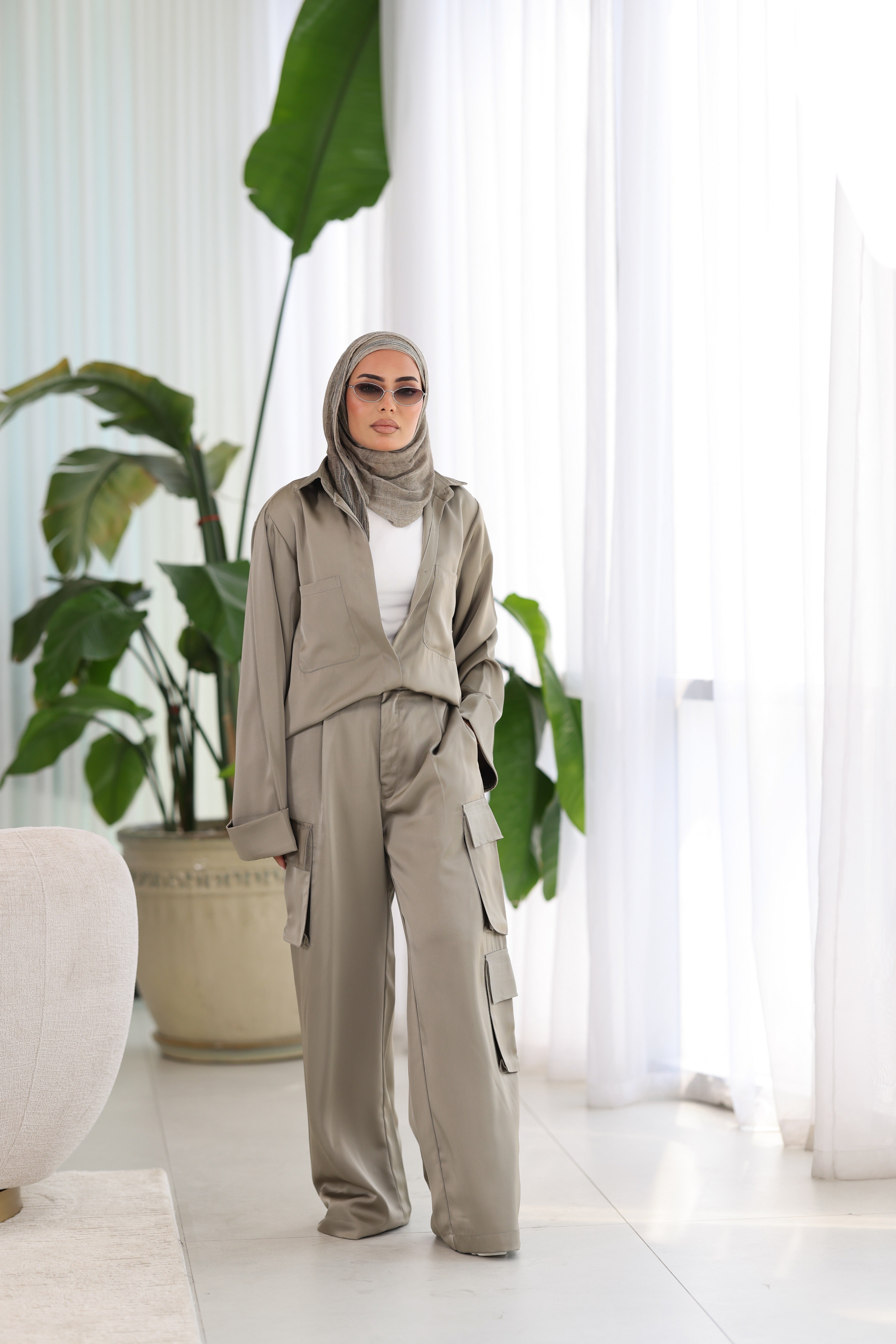 Structured Pocket Trousers