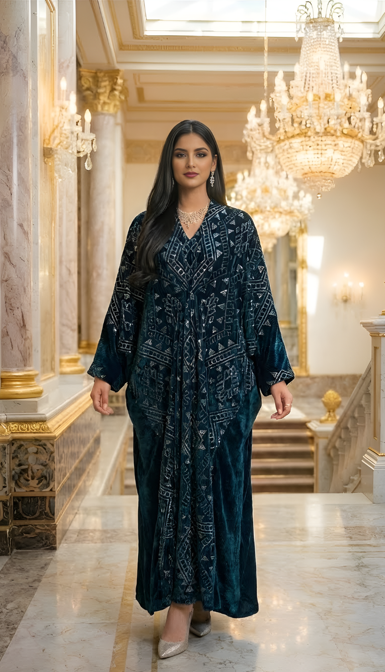 Velvet Turquoise daraa دراعة تركواز مخمل