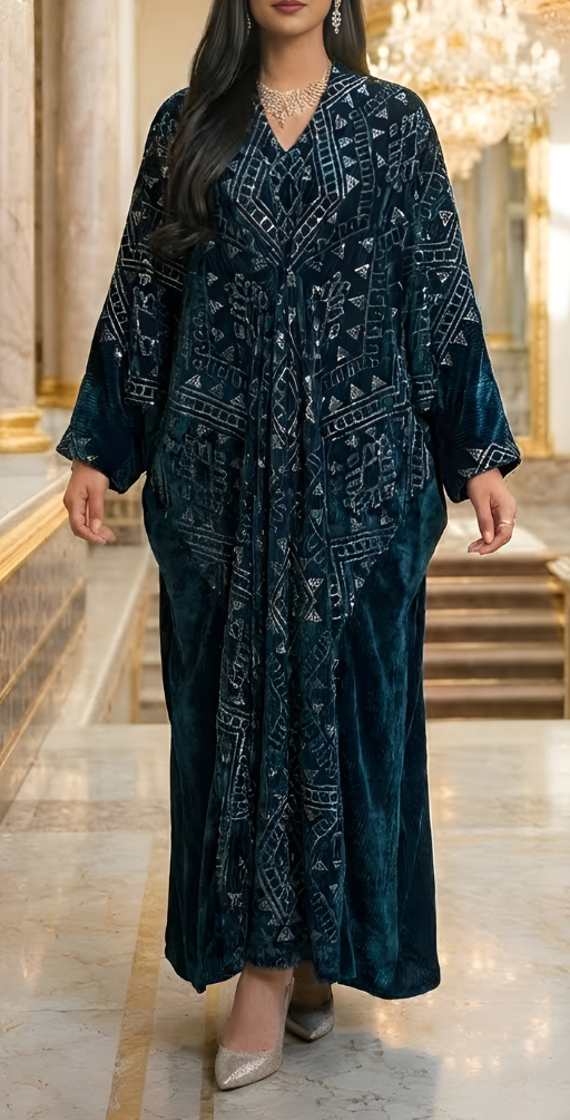 Velvet Turquoise daraa دراعة تركواز مخمل