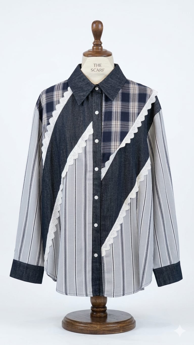 Button-up Lace Shirt
