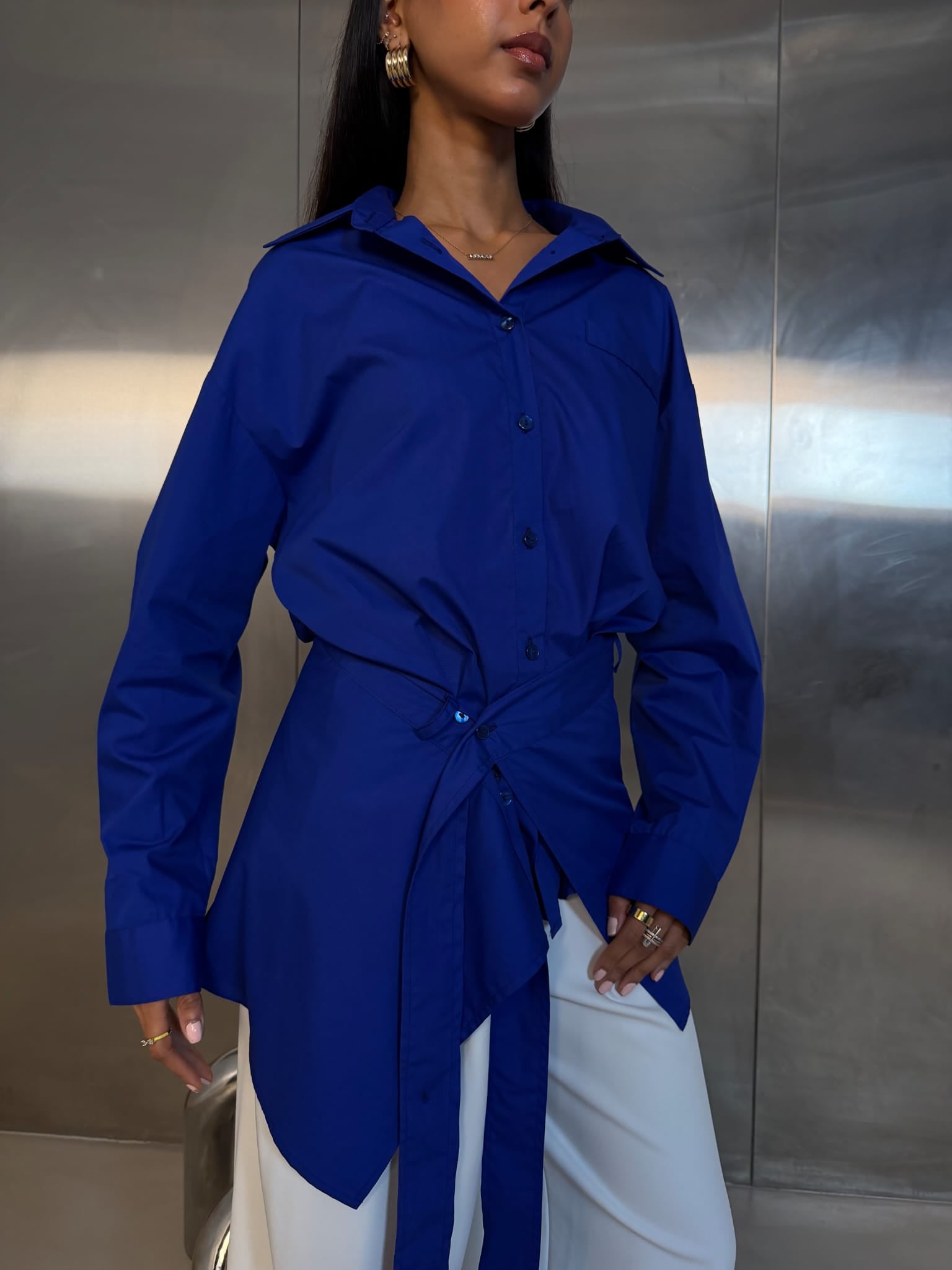 Blue Wrap Shirt