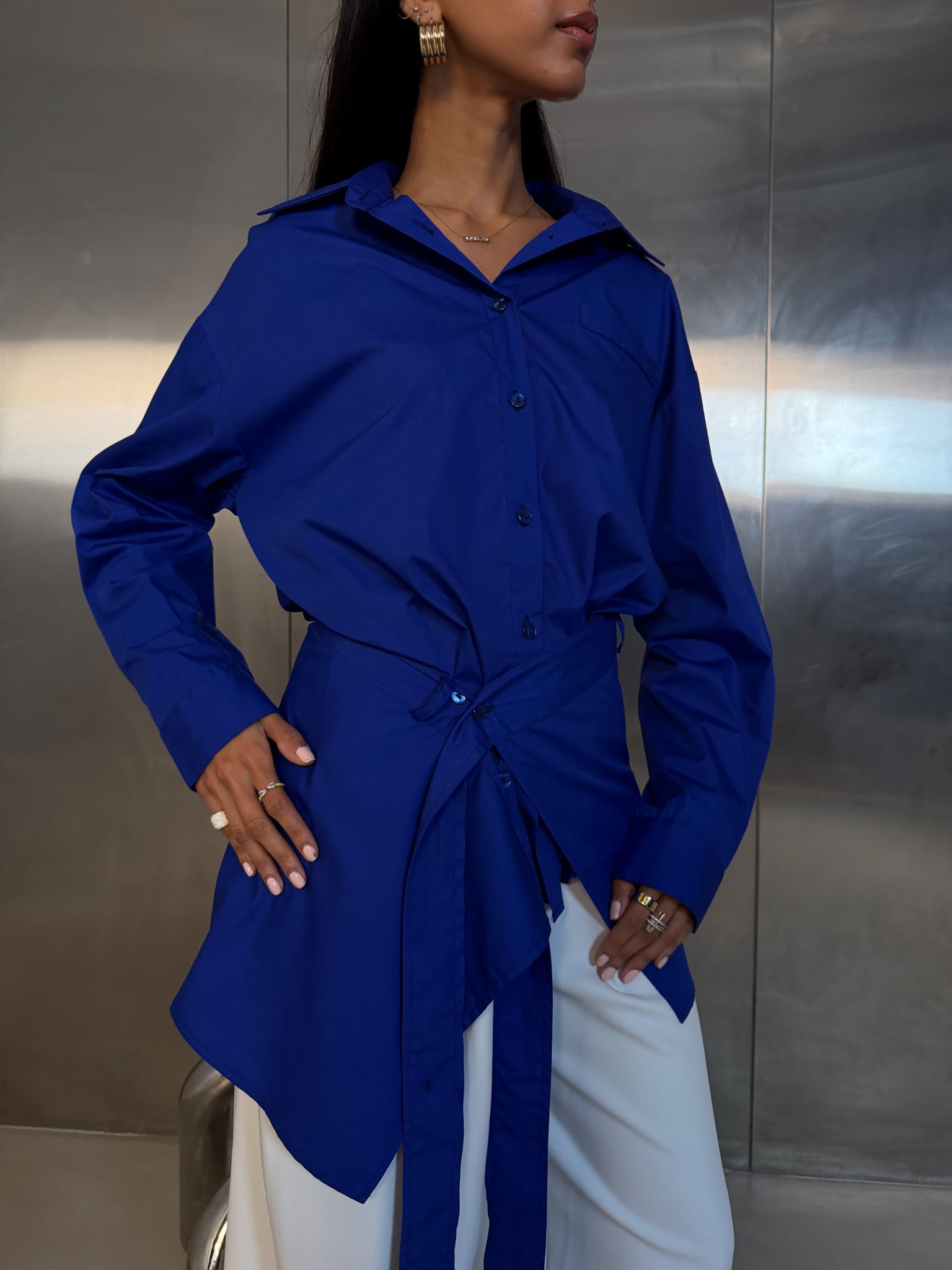 Blue Wrap Shirt