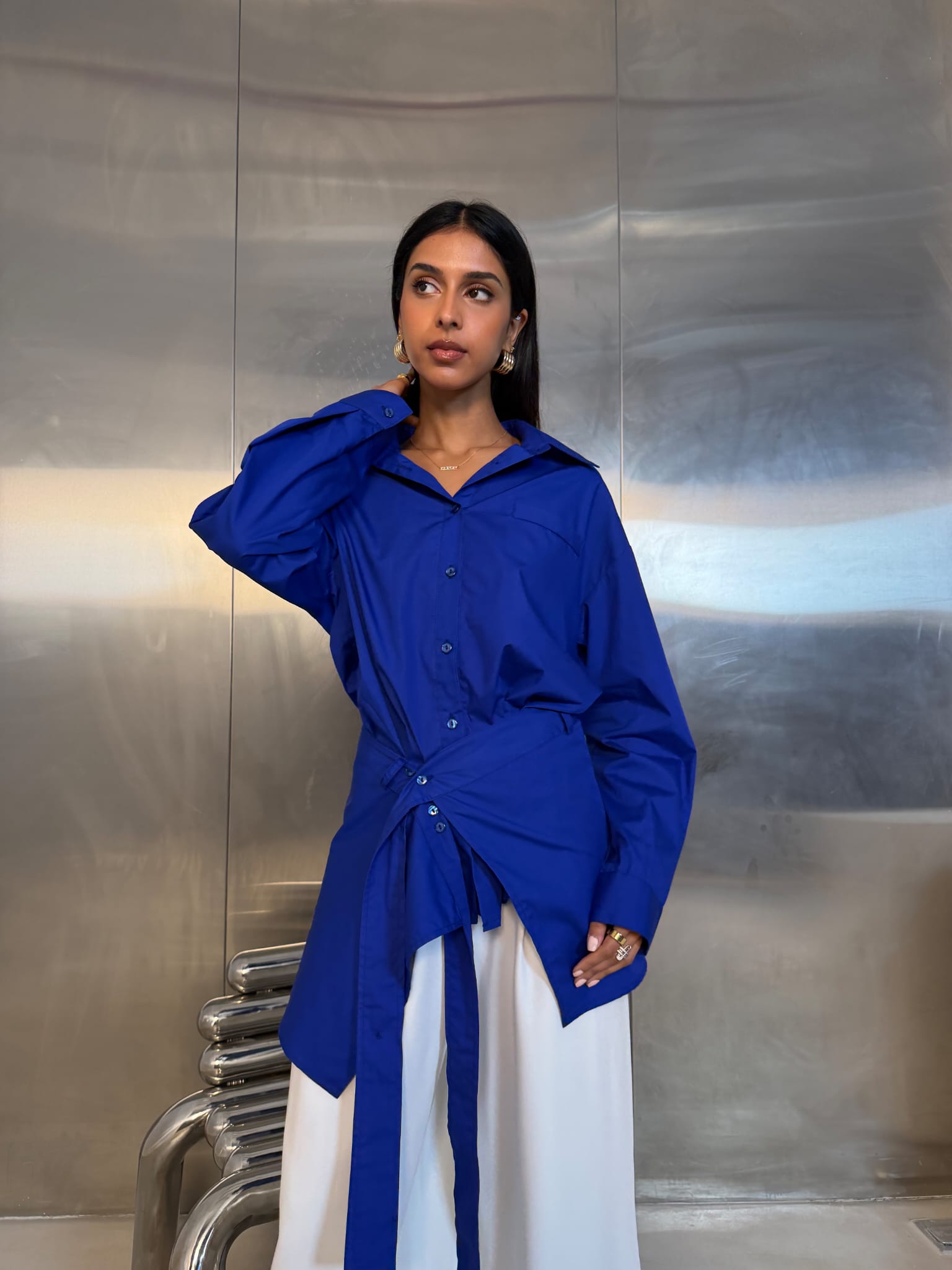 Blue Wrap Shirt
