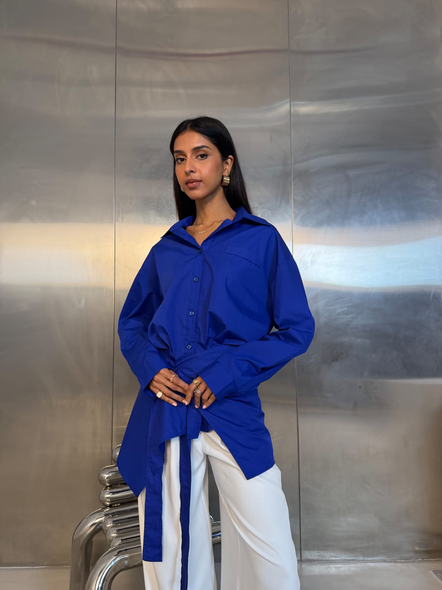 Blue Wrap Shirt