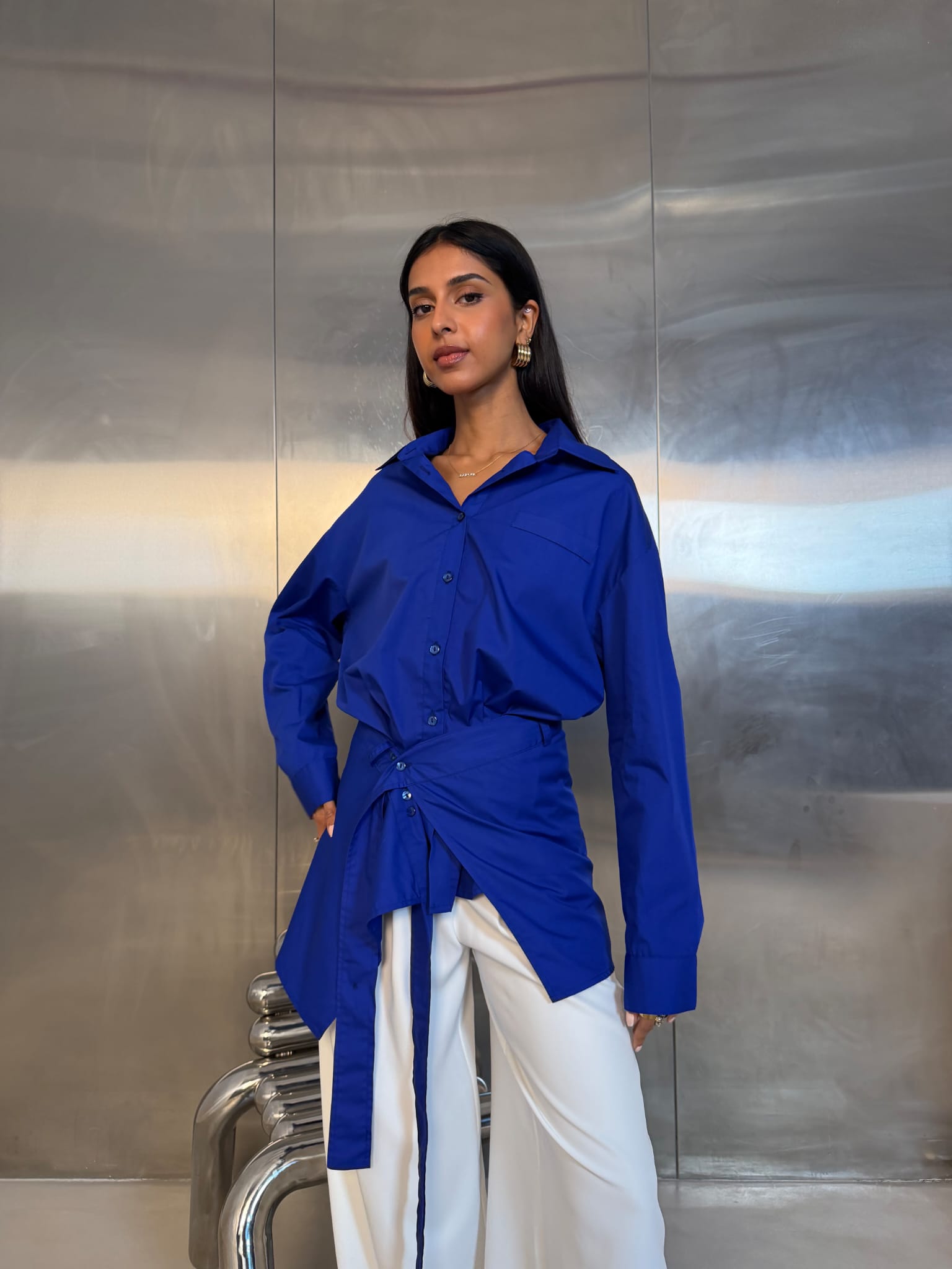 Blue Wrap Shirt