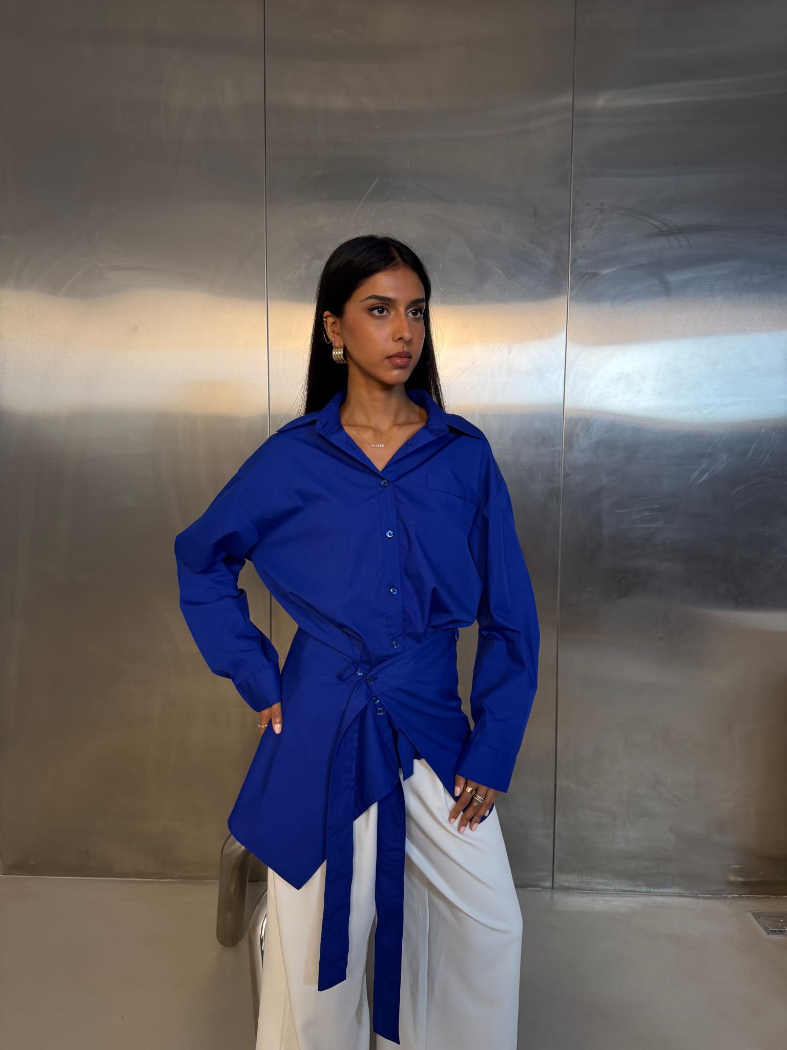 Blue Wrap Shirt
