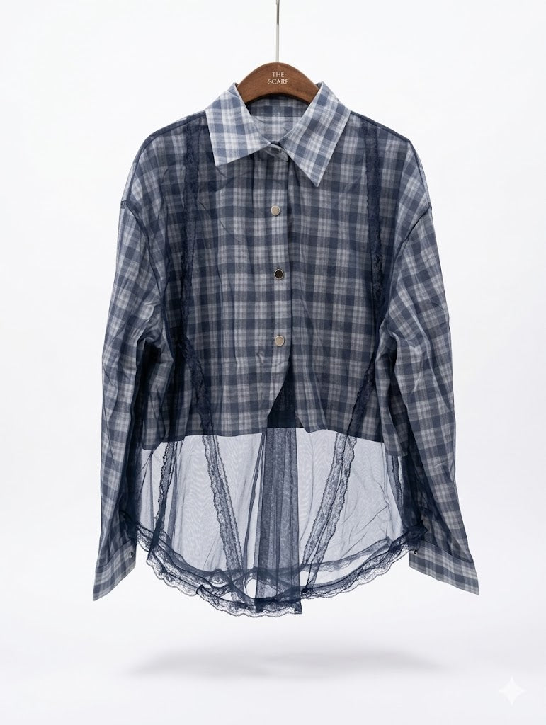 Drape Plaid Shirt