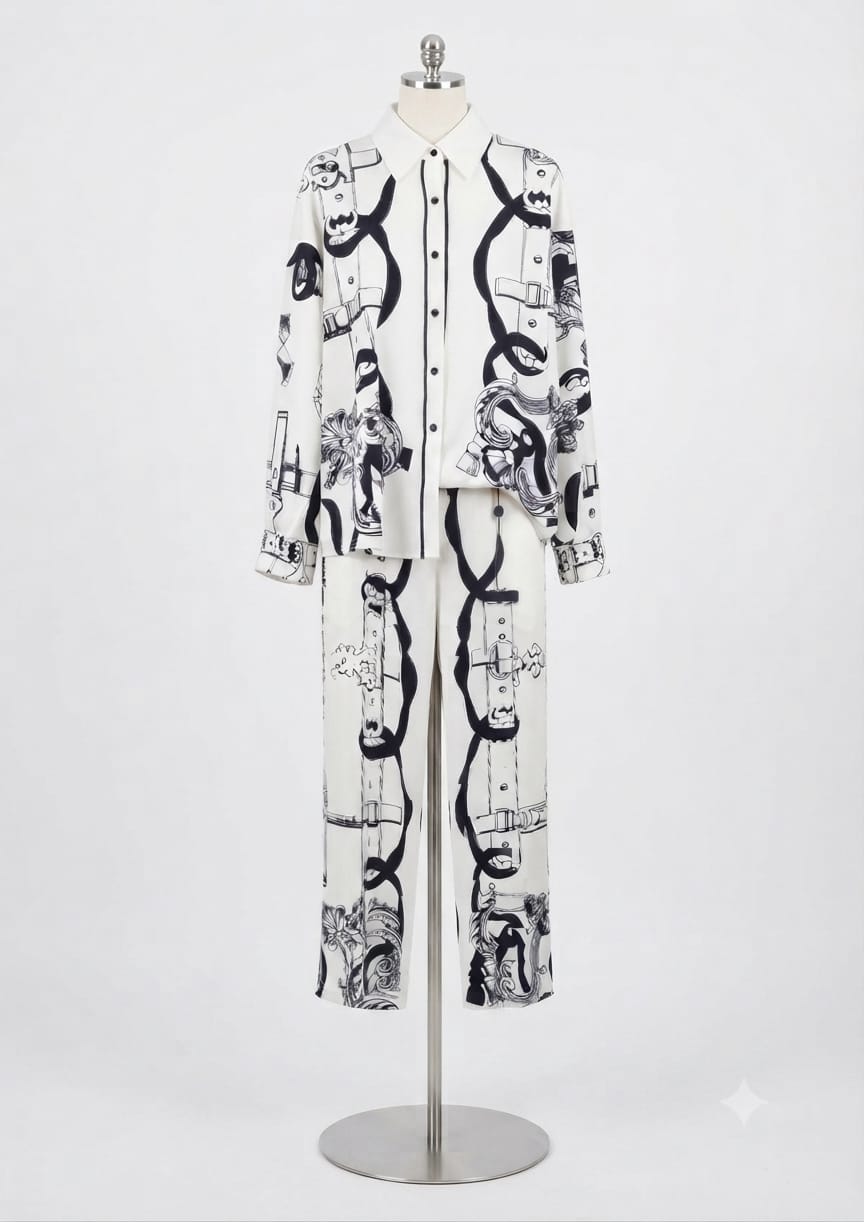 Satin Co-Ord - White