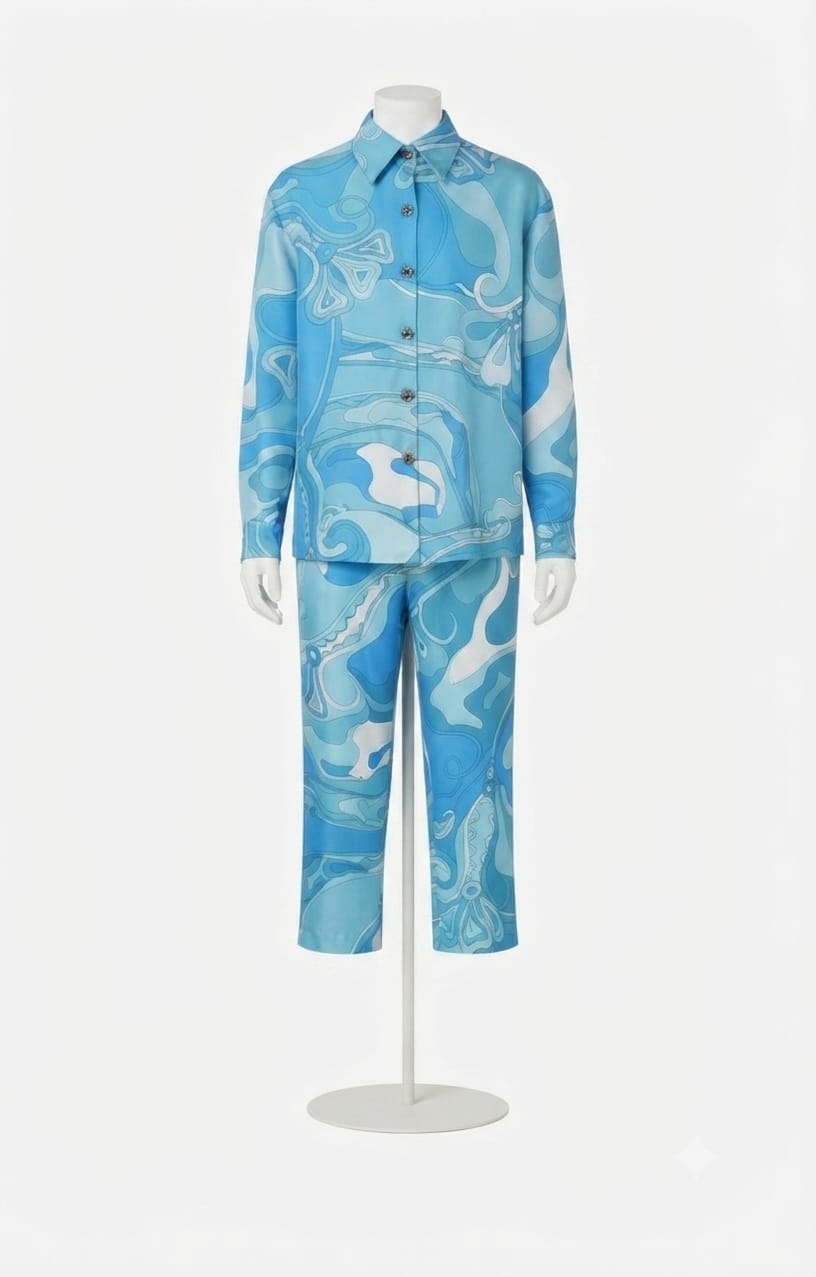 Satin Co-Ord - Blue