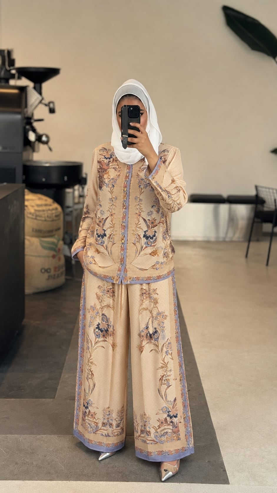 Satin Co-ord - Peach