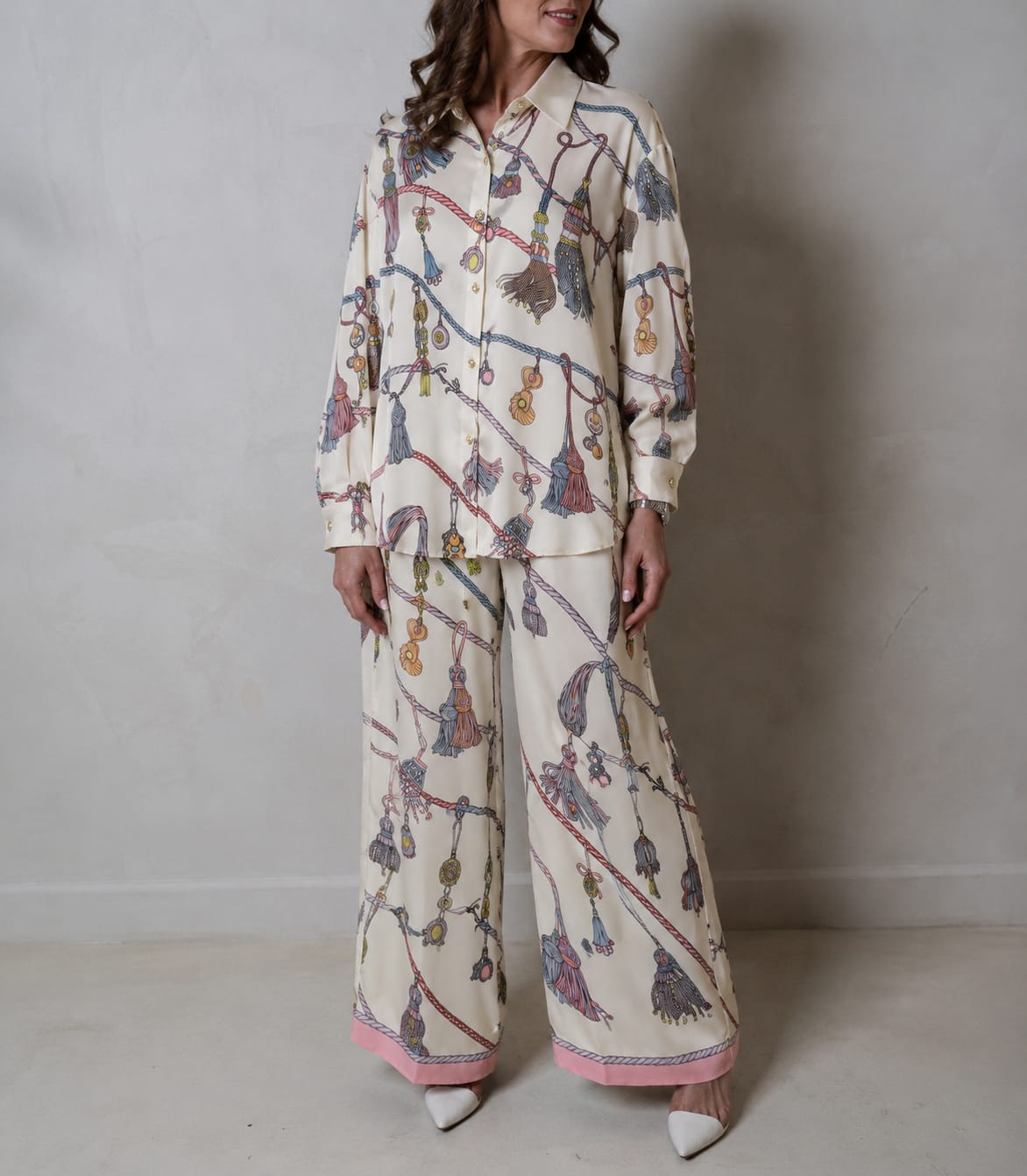 Satin Co-ord - Light Pink
