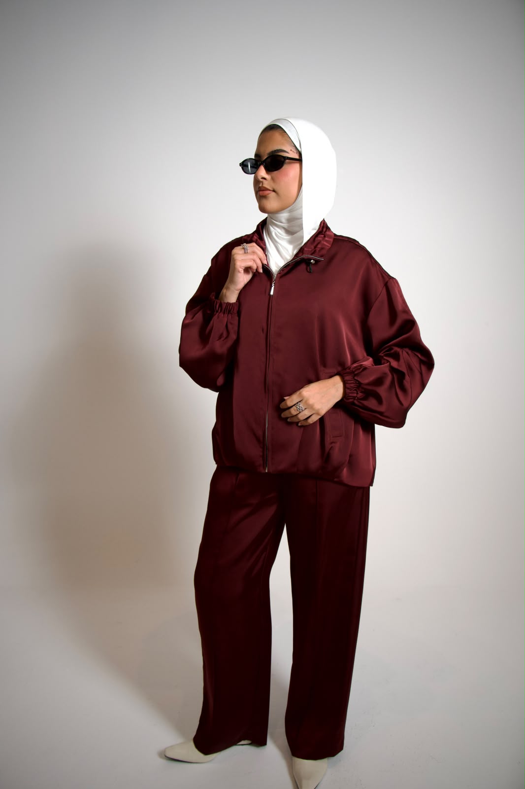 Elara Silk - Maroon