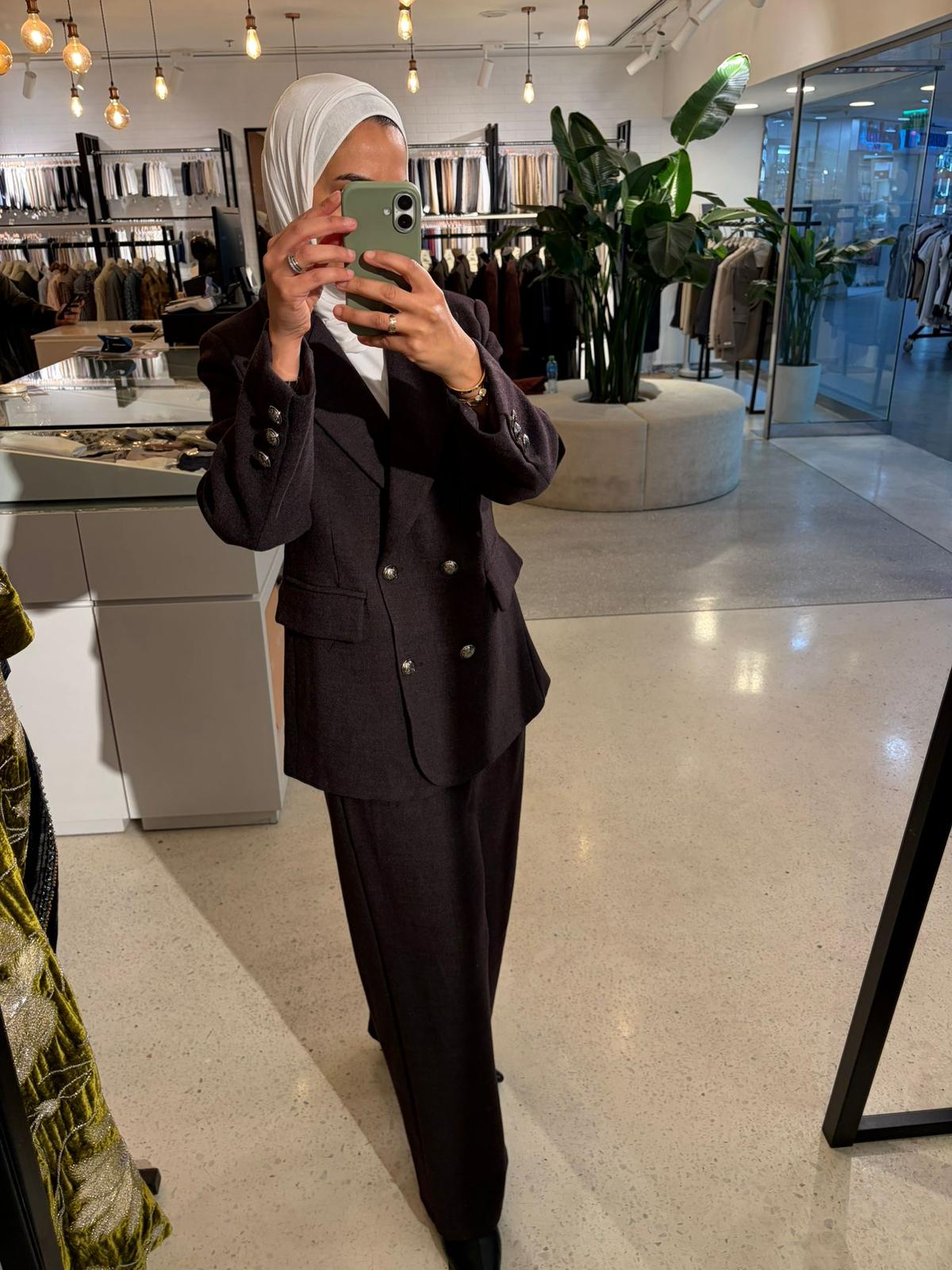 Breasted blazer Set 1005974 بدلة جاكت بليزر