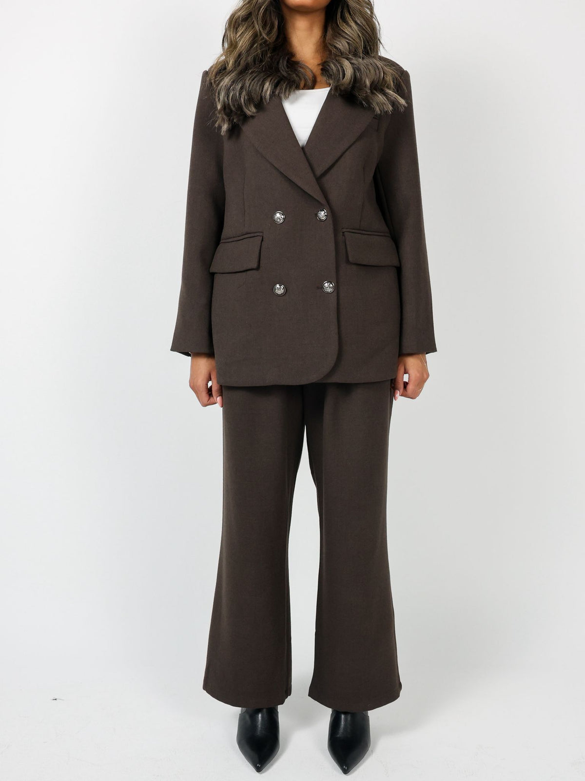 Breasted blazer Set 1005974 بدلة جاكت بليزر