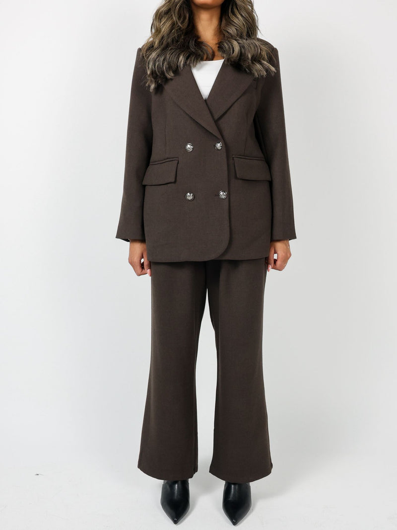 Breasted blazer Set 1005974 بدلة جاكت بليزر