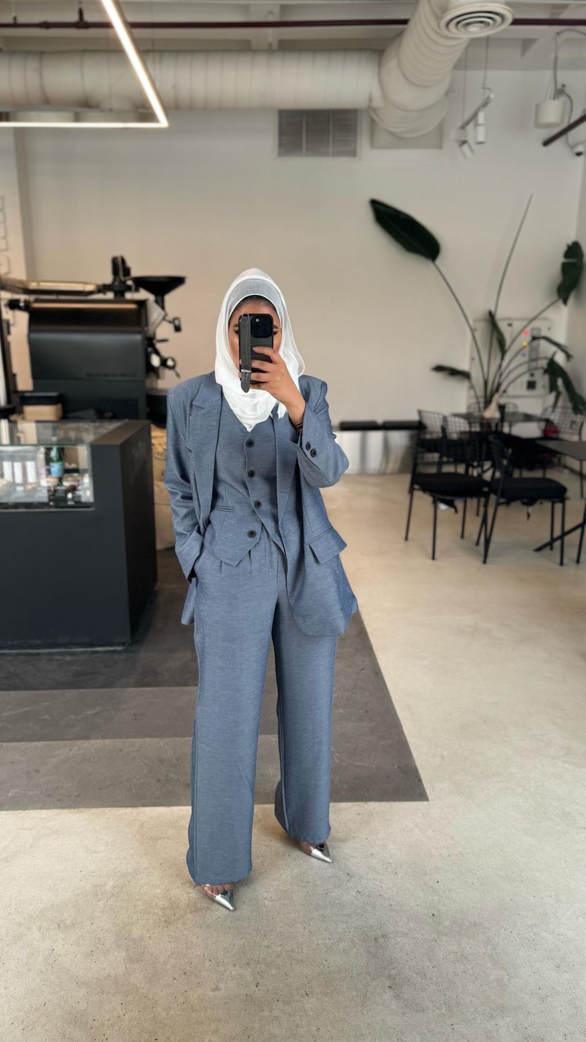 Blue Linen Set