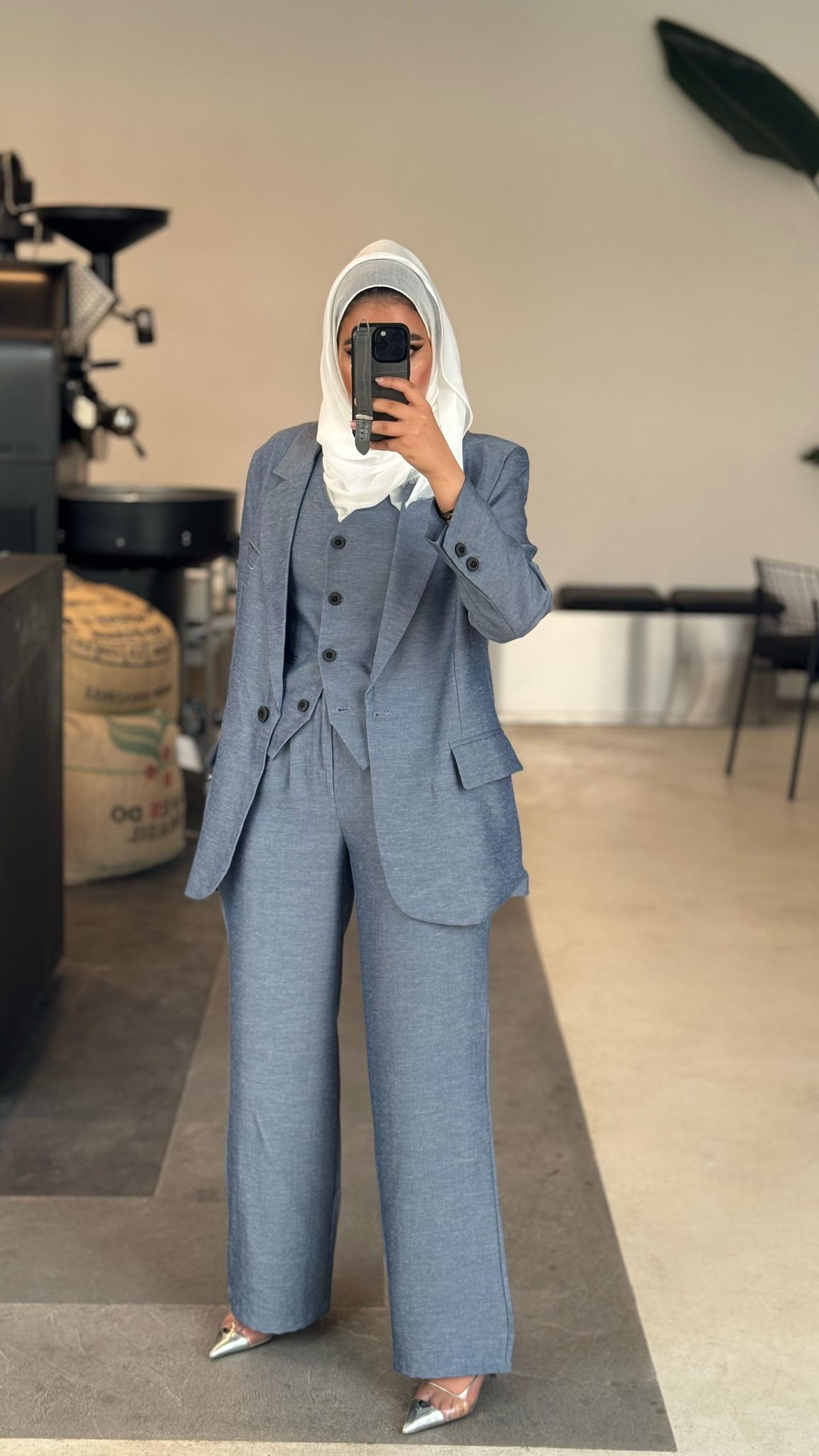 Blue Linen Set