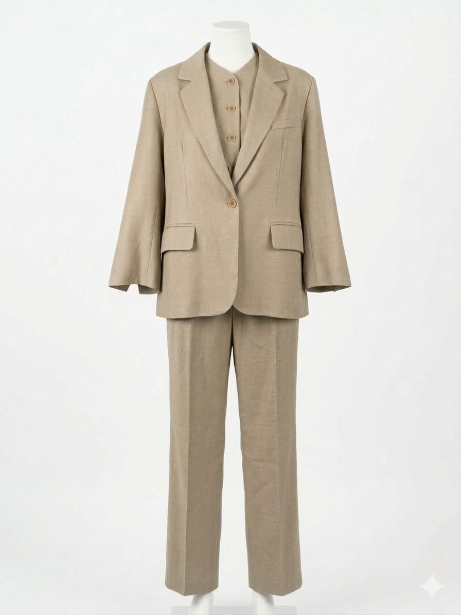 Beige Linen Set