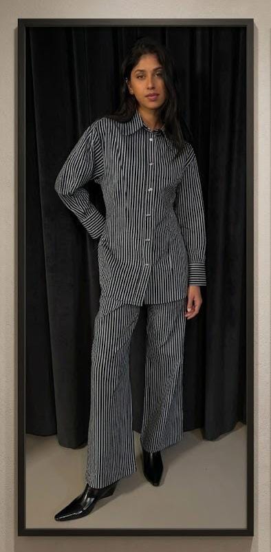 Pinstriped  Jeans