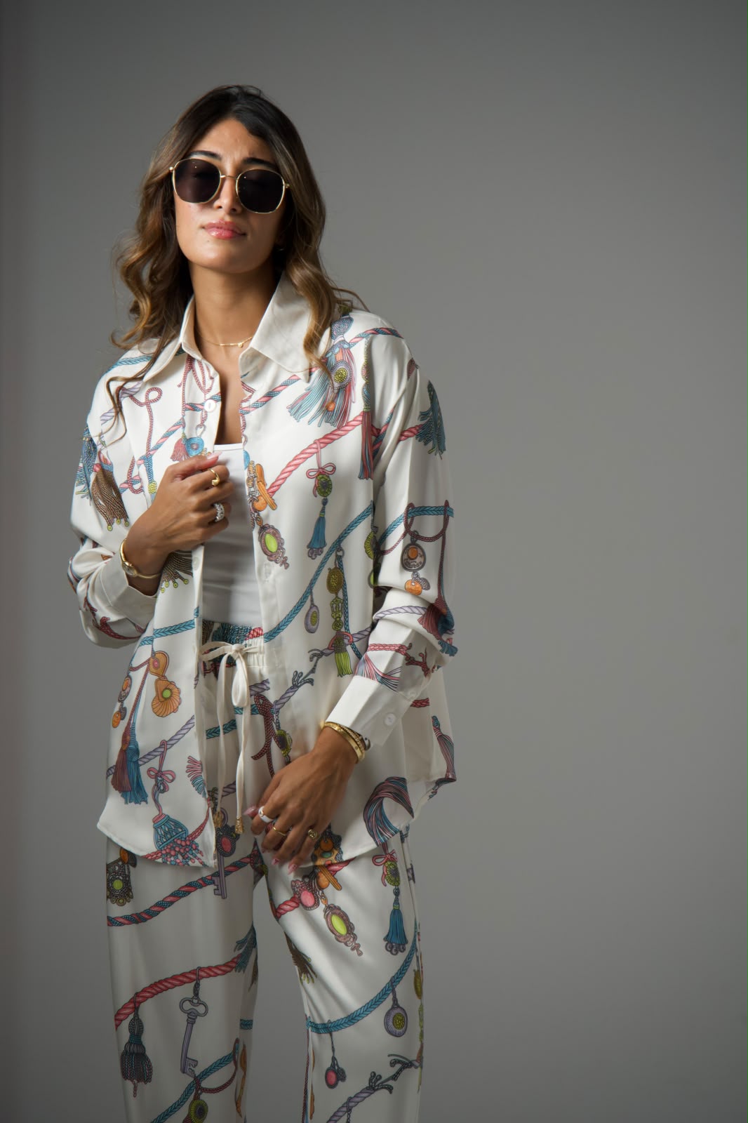 Satin Co-ord - Light Pink