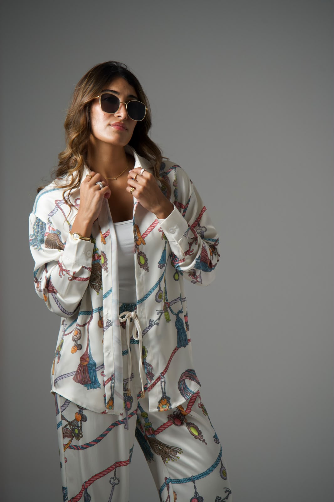 Satin Co-ord - Light Pink