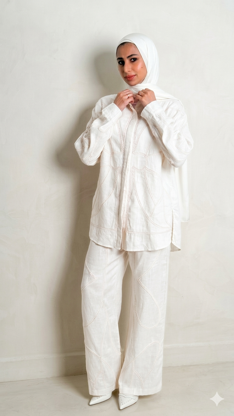 Linen Set- Offwhite
