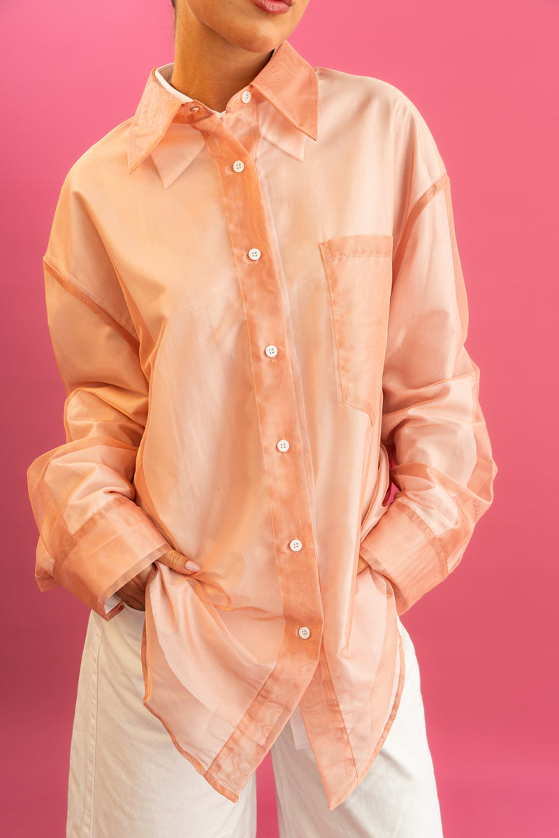 Blush Aura Oversized Shirt