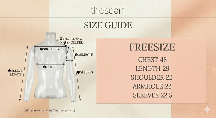 Size chart for Stripe with Overlay Shirt