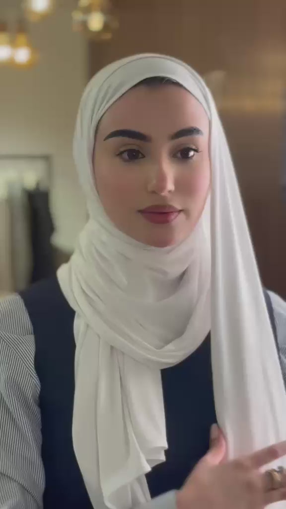 12pcs School Hijab Soft درزن 12 حبة حجاب مدرسي خفيف