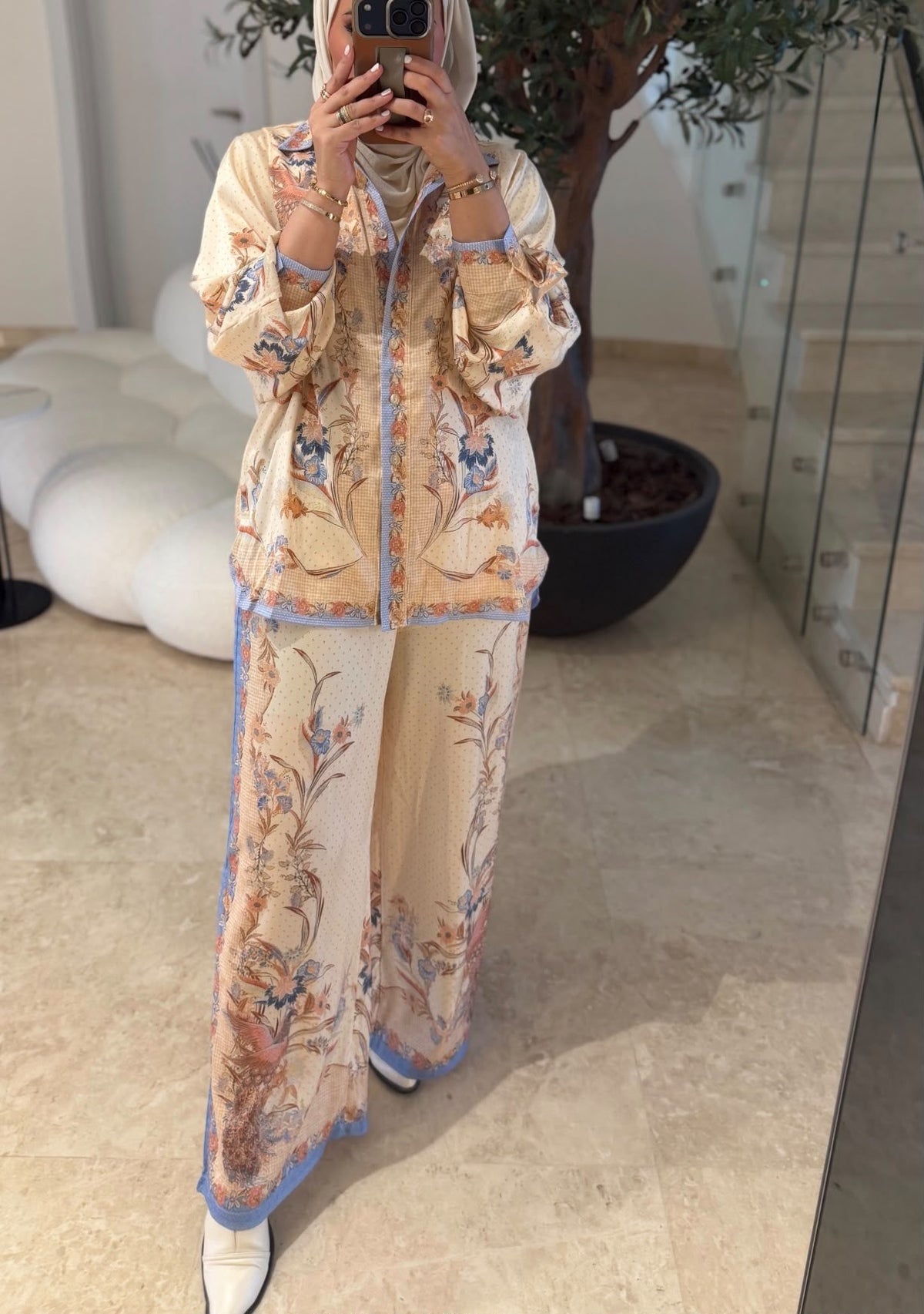 Satin Co-ord - Peach